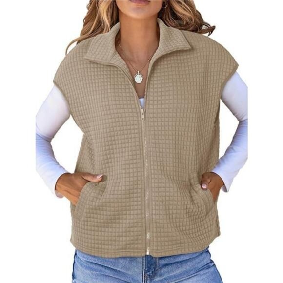 Zip-Up Vest Coat - Picture 3 of 9